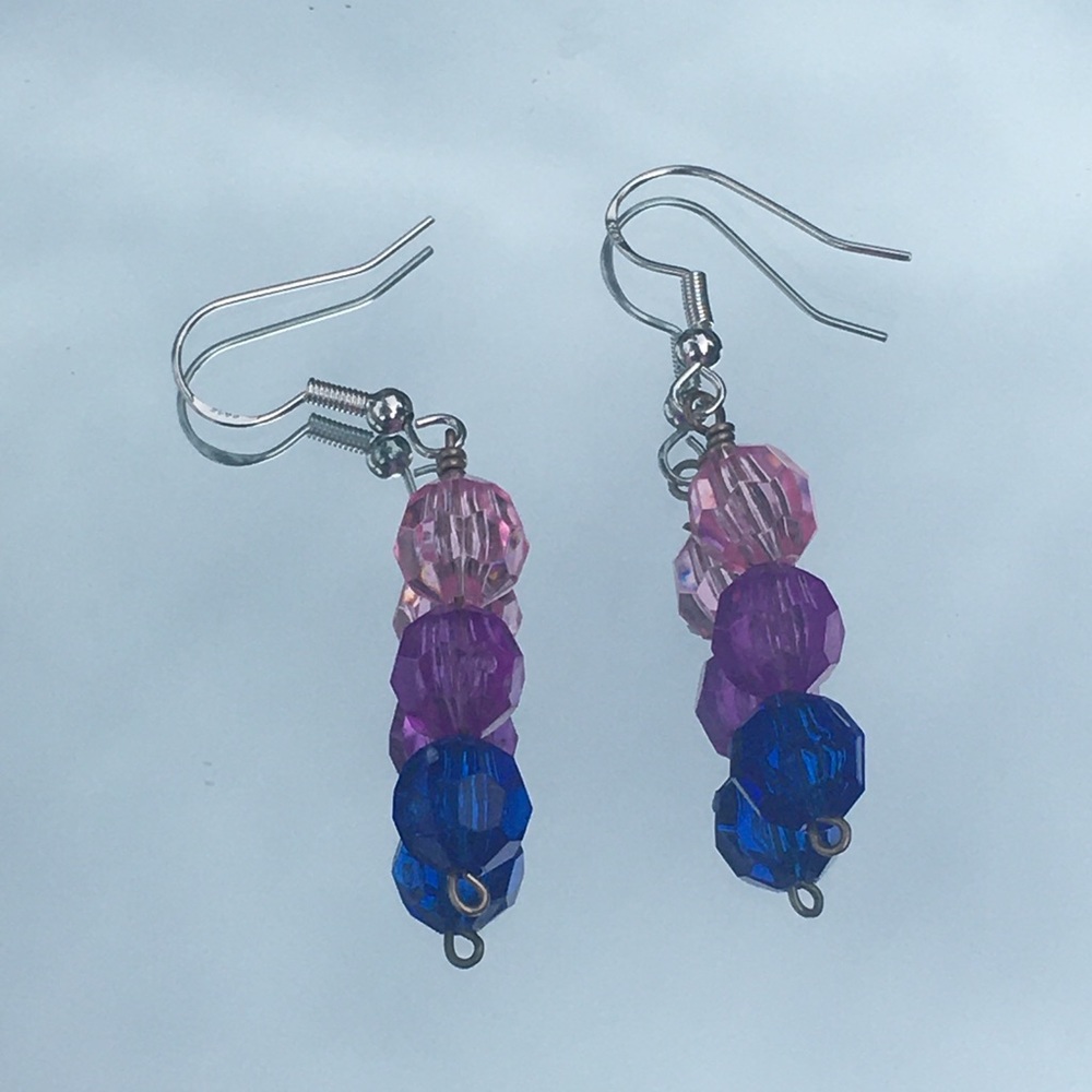 bisexual pride earrings